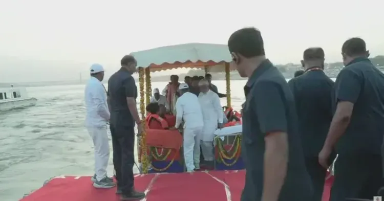 CM Yogi Performs Ganga Aarti at Prayagraj on Ganga Dussehra