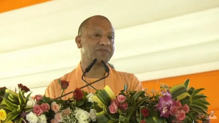 CM Yogi Targets SP Over Land Grab Allegations in UP