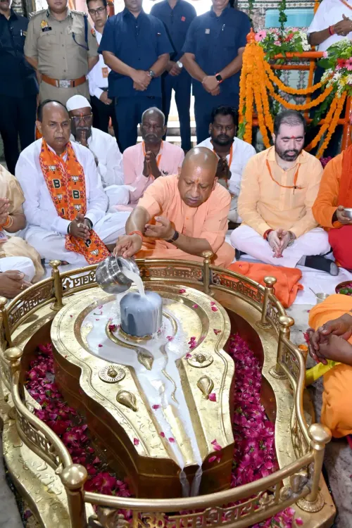 CM Yogi visits Lodheshwar Mahadev Temple, inspects corridor