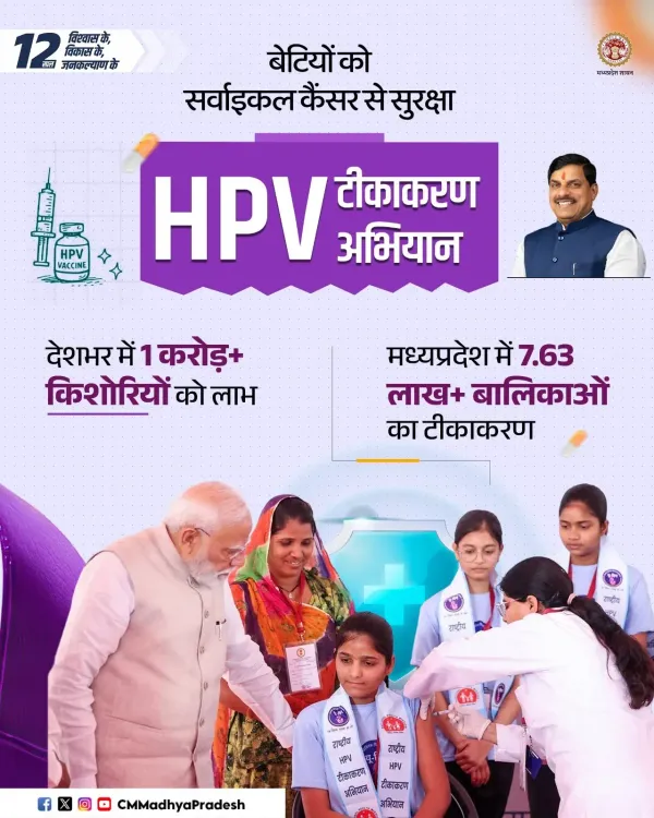 CM Yogi's MP Office: 7.63 Lakh Girls Vaccinated Against Cervical Cancer