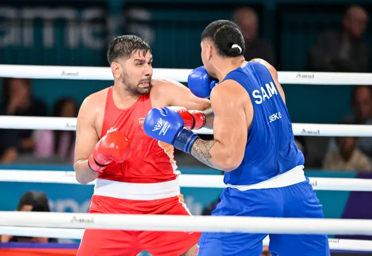 CWG 2026: नरेंद्र ने 90+ किग्रा क्वार्टरफाइनल में समोआ के सेको को 3-2 से हराया, भारत का आठवाँ सेमीफाइनलिस्ट