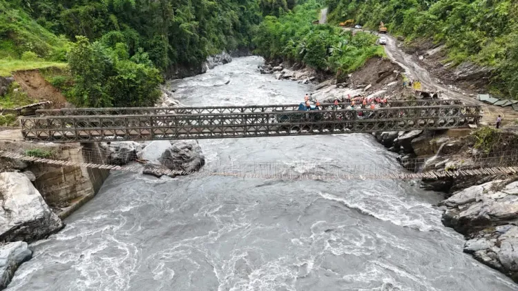 BRO builds 200-foot Bailey bridge in Arunachal's Kurung Kumey after flash floods
