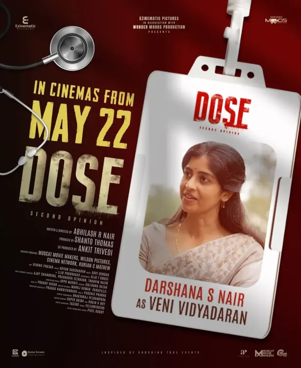 Darshana Nair joins Siju Wilson's 'Dose', plays Veni Vidyadaran in medical thriller