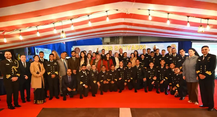 INS Sahyadri hosts deck reception in Vladivostok amid INDRA 2026 exercise