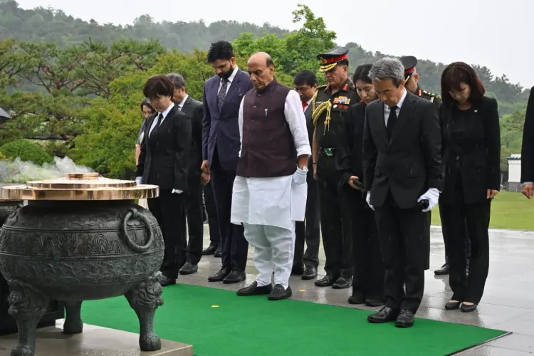 Rajnath Singh pays homage at Korea National Cemetery, eyes deeper defence ties