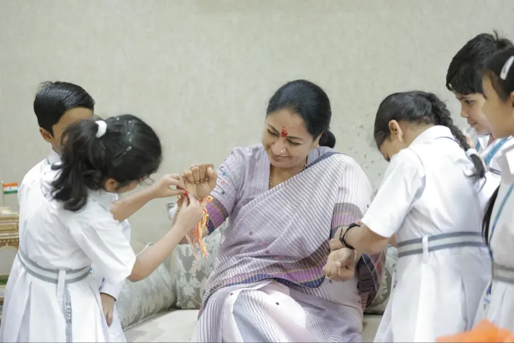 Delhi CM Rekha Gupta celebrates Raksha Bandhan with school girls, launches ₹2,500 scheme