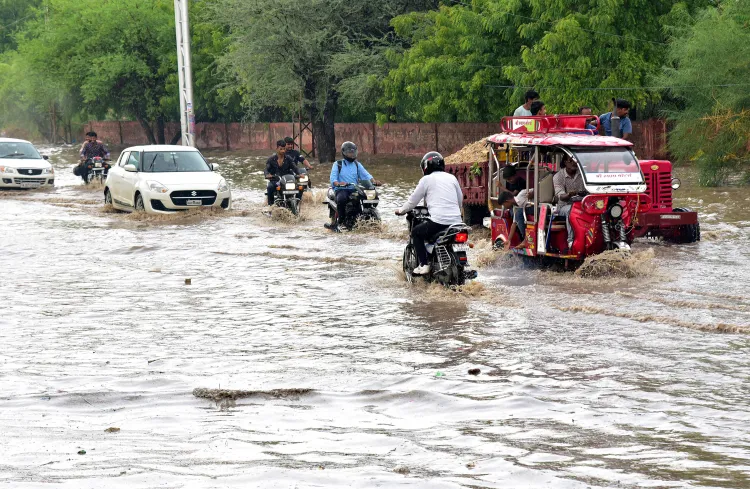 Why is the Dabri roundabout the most accident-prone area during waterlogging?