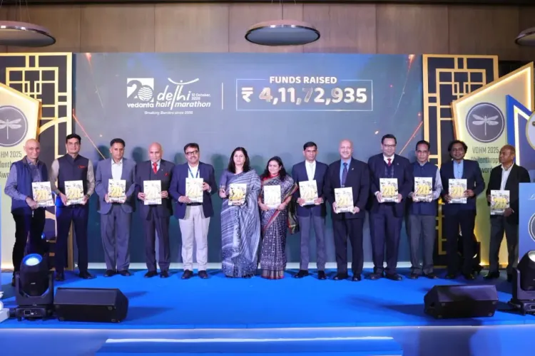How much did the Delhi Half Marathon raise for social causes?