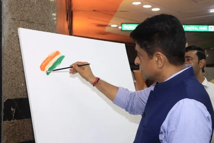 NDMC opens 'Har Ghar Tiranga' art exhibition at Connaught Place subway gallery
