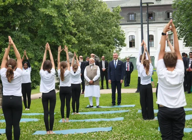 PM Modi hails youth embracing Yoga after Slovak schoolchildren's demonstration