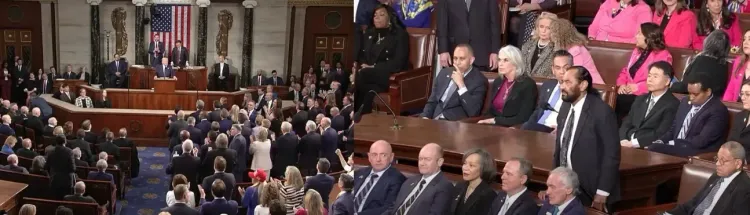 Democratic Protests Erupt During Trump's Speech; One Member Removed