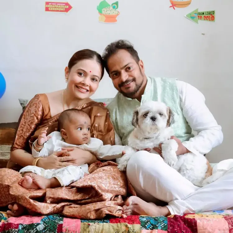 How Did Devoleena Bhattacharjee Celebrate Her Son Joy's Annaprashan Ceremony?