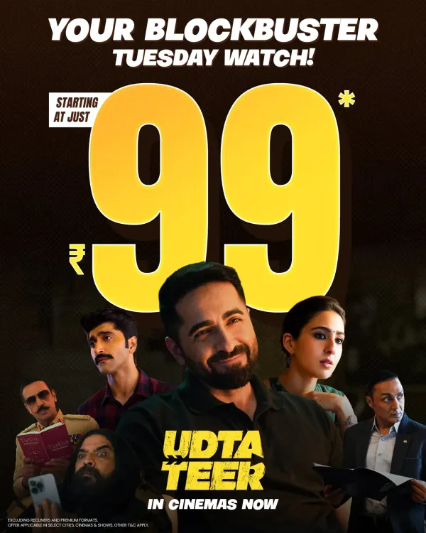 Dharma's 'Udta Teer' hits cinemas Tuesday at ₹99