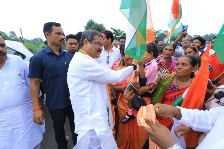 Dharmendra Pradhan joins Tiranga Yatra on Independence Day