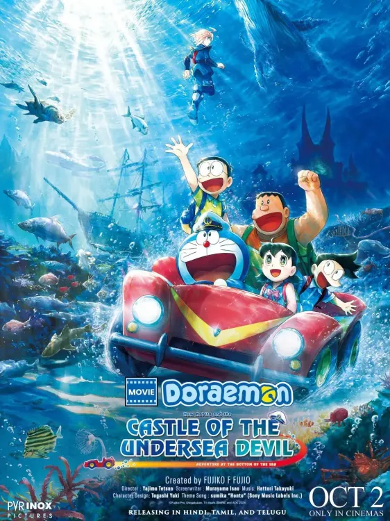 Doraemon movie hits Indian cinemas on 2 October 2026 in Hindi, Tamil, Telugu