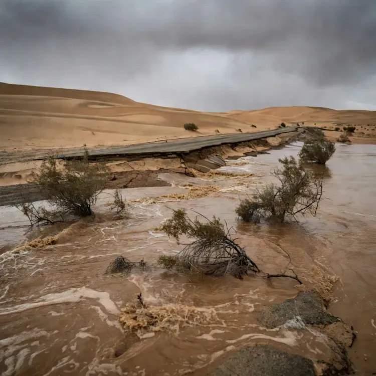 Xinjiang floods expose infrastructure risk as Taklamakan rains surge