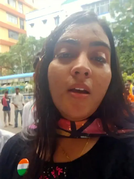 Eggs thrown at TMCP chief Upasana Chowdhury at Kolkata college on Independence Day