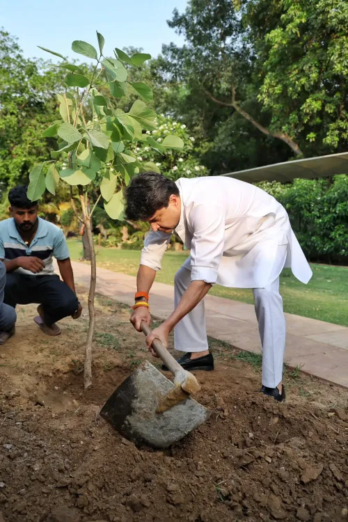 Ek Ped Maa Ke Naam: Scindia plants Palash sapling on World Environment Day