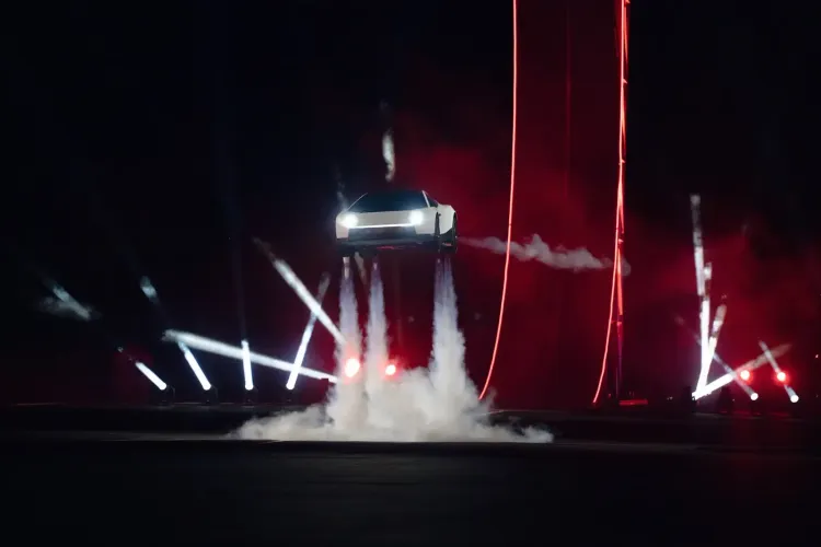 Elon Musk's Tesla Roadster briefly lifts off in flying car demo at SpaceX Texas facility