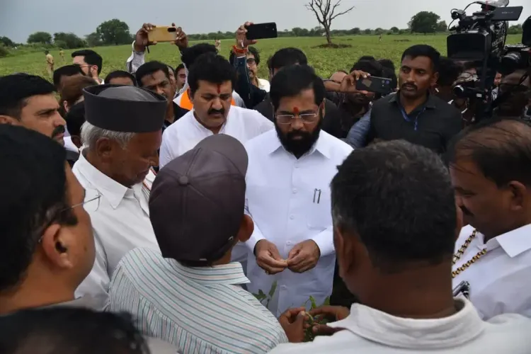 Maharashtra Dy CM Shinde visits Akola, vows relief for drought-hit farmers