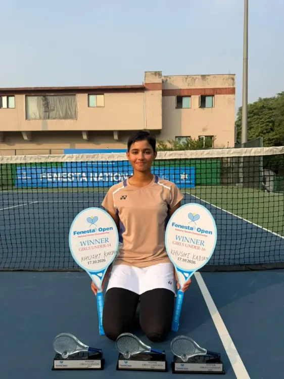 फेनेस्टा ओपन 2026: खुशी कादियान ने अंडर-16 और अंडर-14 सिंगल्स जीतकर शानदार हैट्रिक दर्ज की