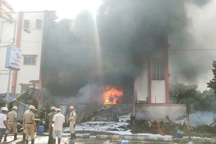 CESC office fire in Panihati: 9 tenders battle blaze in North 24 Parganas