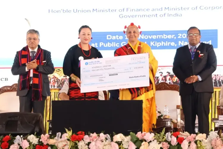 Did FM Sitharaman inaugurate nine new bank branches in Nagaland?