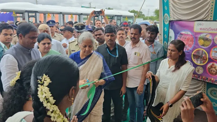 FM Sitharaman Inaugurates SHG Exhibition Stalls in Kudligi