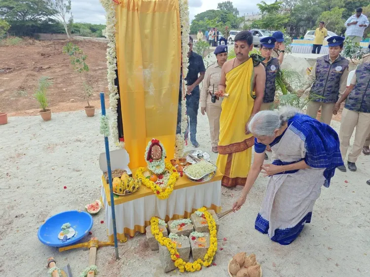 FM Sitharaman Lays Foundation for Vijayanagara District Auditorium