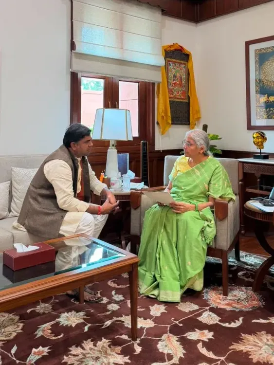 FM Sitharaman meets MP Umeshbhai Patel at Parliament House