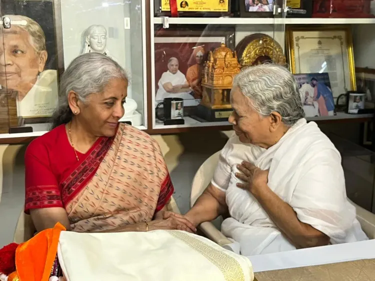 FM Sitharaman meets Padma Shri awardee Dr SG Susheelamma
