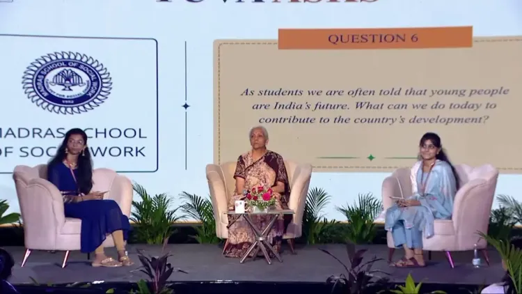 FM Sitharaman urges girl students to lead with purpose