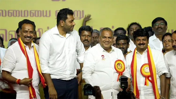Ex-AIADMK ministers C Vijayabaskar, MR Vijayabaskar join TVK with 15,000 supporters