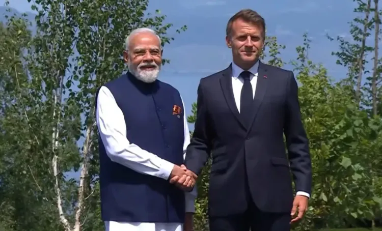 PM Modi at G7 Summit: Macron's warm welcome in Evian on India's 13th appearance