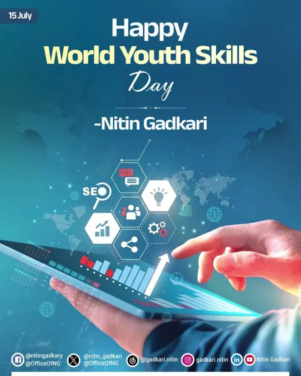 Gadkari Calls for Youth Skilling on World Youth Skills Day
