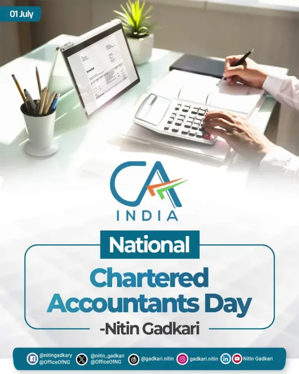Gadkari Greets CAs on Chartered Accountants Day