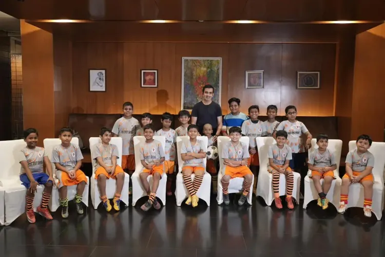 What Insights Did Gautam Gambhir Share with Young Footballers in Kolkata?