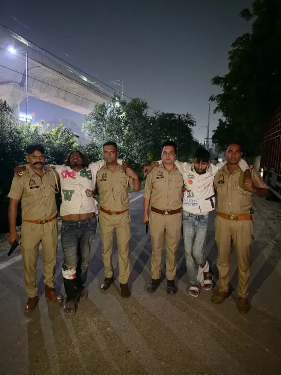 गाजियाबाद मुठभेड़: सिहानी गेट इलाके में पुलिस ने दो बदमाशों को दबोचा, दोनों के पैर में गोली