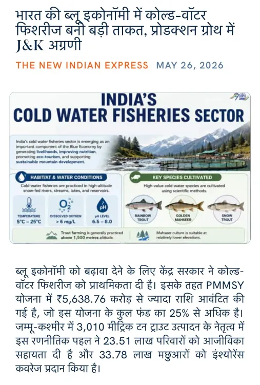 Giriraj Singh flags J&K as leader in cold-water fisheries growth