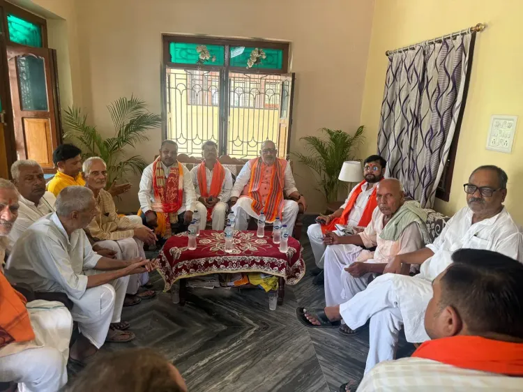 Giriraj Singh Holds Jan Sampark Meet in Garhpura for BJP's 12-Year Mark
