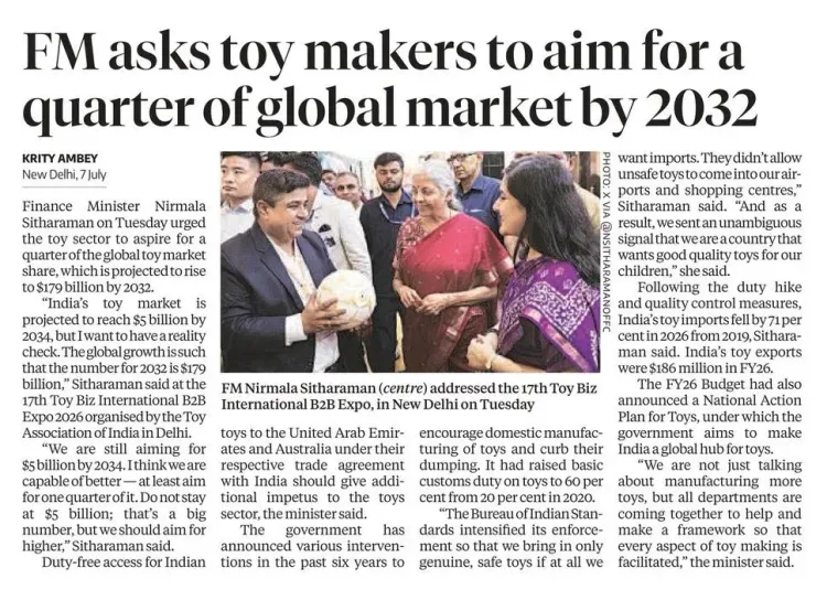 Giriraj Singh: India's toy imports down 71% since 2019