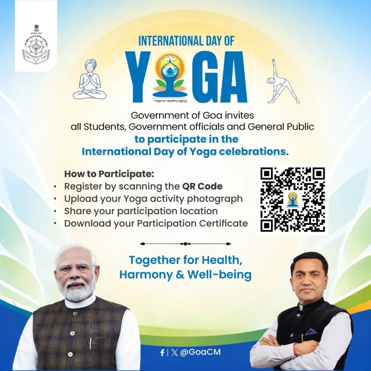Goa CM Office Invites Students, Officials for Yoga Day 2026