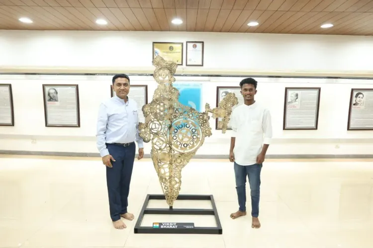 Goa CM Sawant hails teen's Bharat map made from scooter parts