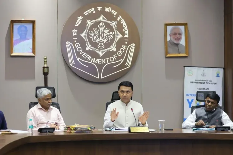 Goa CM Sawant Reviews Yoga Day Prep Across Schools, Public Spaces