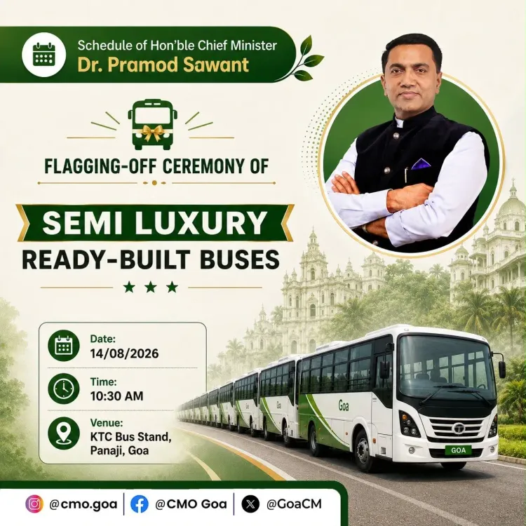 Goa CM Sawant to Flag Off Semi-Luxury KTC Buses in Panaji