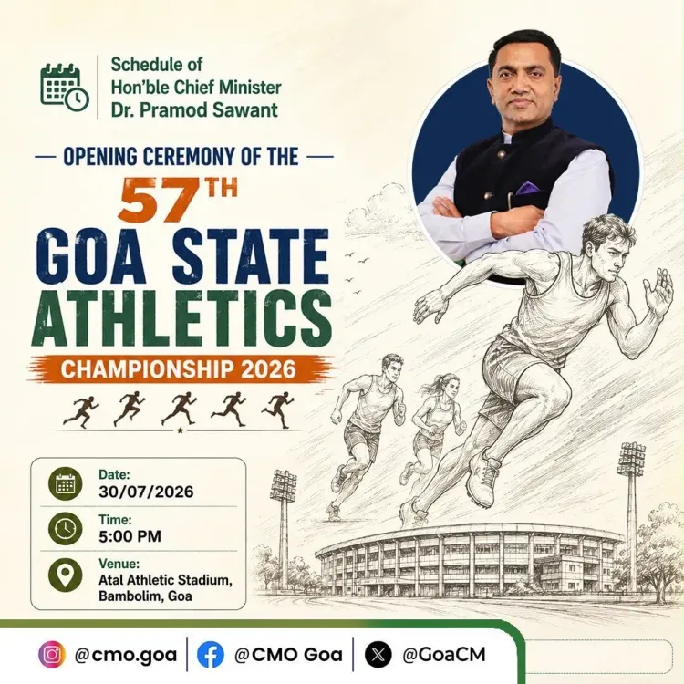 Goa CM Sawant to inaugurate 57th State Athletics Championship