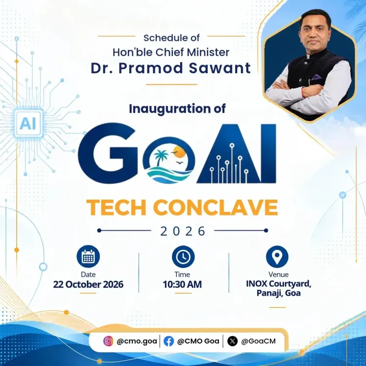 Goa CM Sawant to Inaugurate AI Tech Conclave on Oct 22