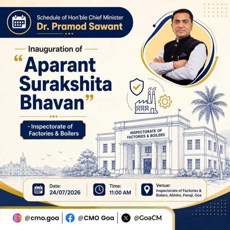 Goa CM Sawant to Inaugurate Aparant Surakshita Bhavan in Panaji
