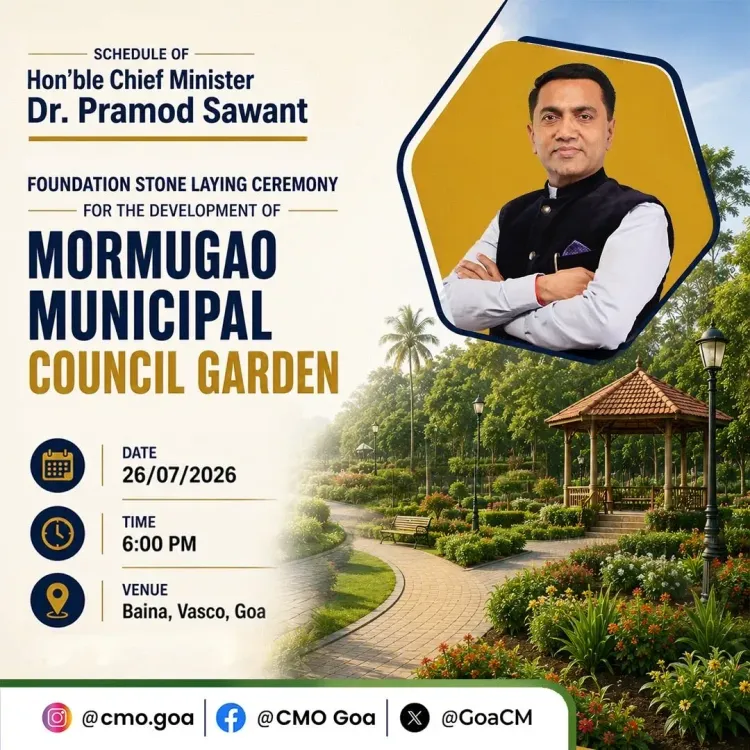 Goa CM Sawant to lay foundation stone for Baina garden in Vasco