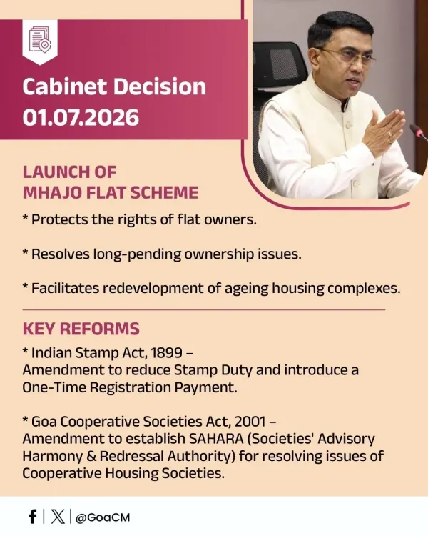Goa Govt launches Mhajo Flat Scheme to protect flat owners